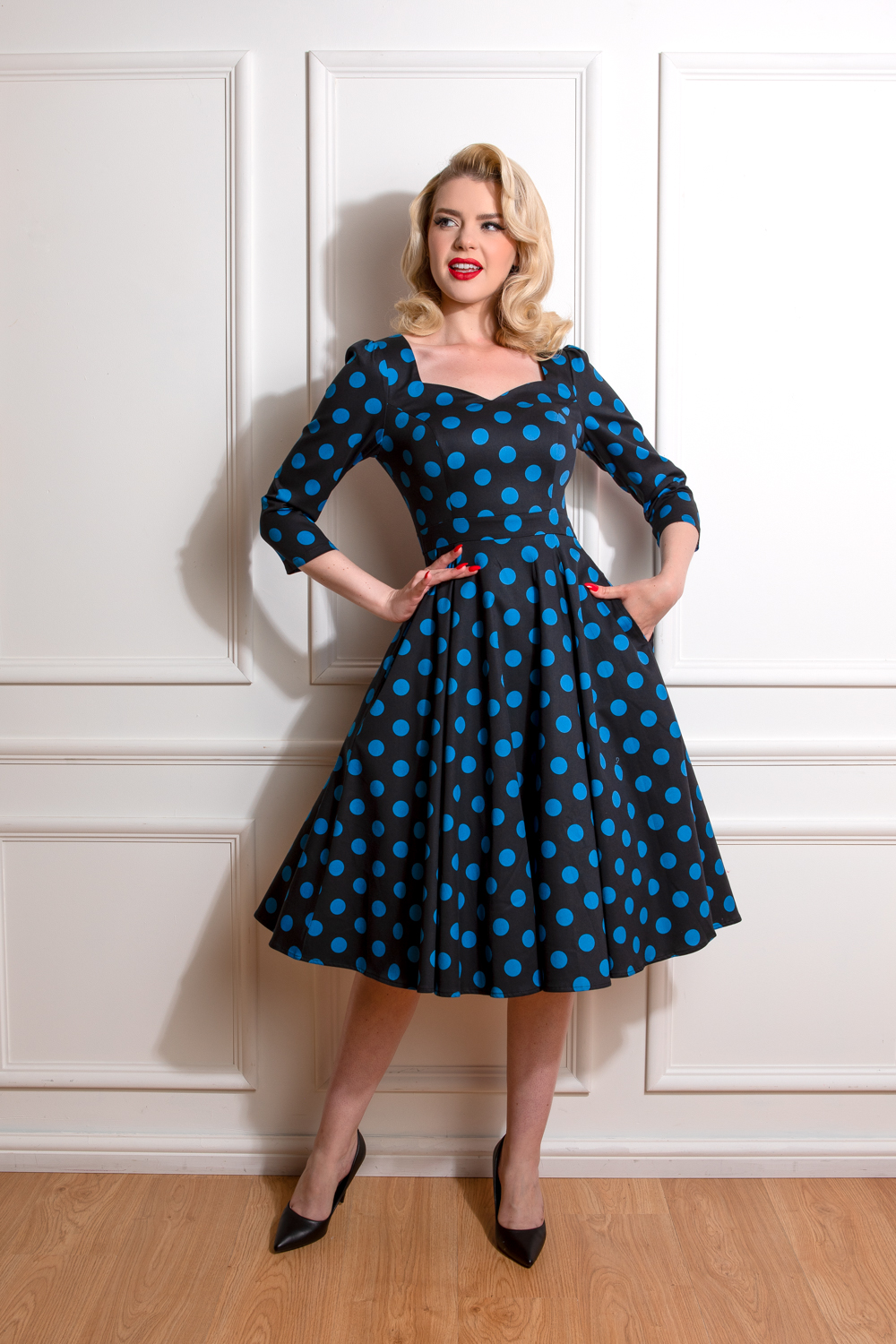 Lilah Polka Dot Swing Dress